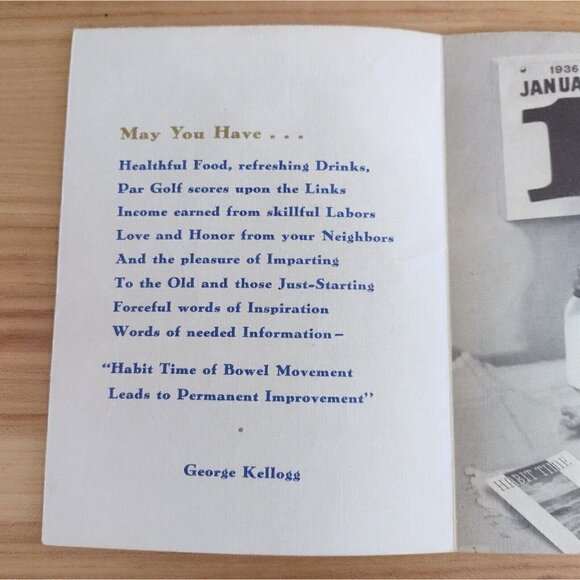 Vintage For The New Year 1936 George Kellogg Quote Baby Constipated Card - Picture 3 of 4